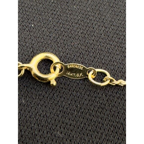 Vintage 14kt GF "Baroness" Leaves Necklace - Picture 3 of 4